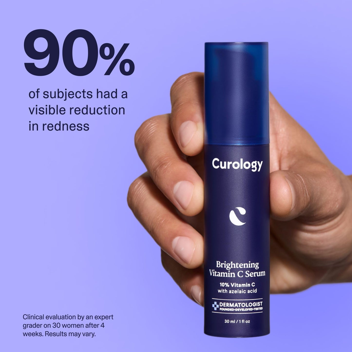 Curology Brightening Vitamin C Serum, Visibly Evens Skin Tone, Smooths Texture, and Calms Redness, Milky Texture, 1 fl oz Beauty & Personal Care Curology