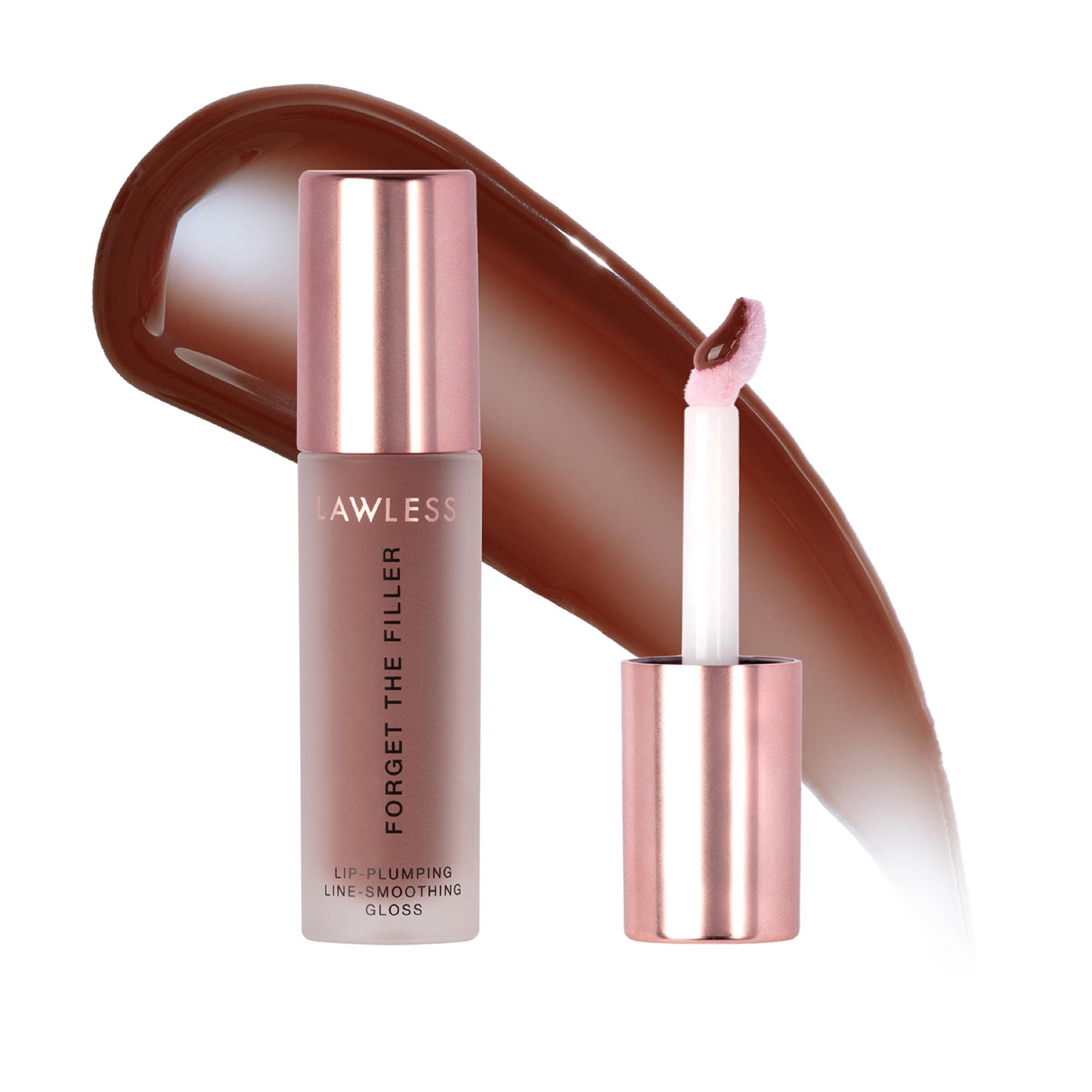 Lawless Women's Forget The Filler Lip Plumper Line Gloss, Maple Sugar, Brown, 0.11 Fl Oz (Pack of 1) Beauty & Personal Care LAWLESS