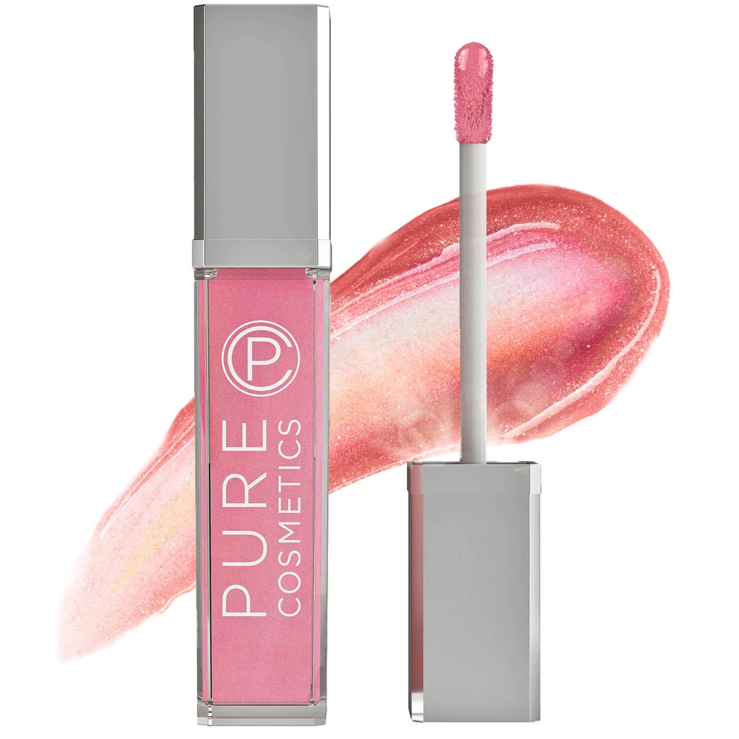 Pure Illumination Light-Up Lip Gloss with LED-Lit Applicator Brush + Side Mirror, Non-Sticky, Moisturizing Hydrating Lip Glosses with Lanolin, Jojoba Beauty & Personal Care Pure Cosmetics