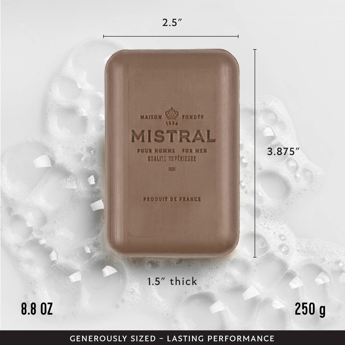 Mistral Teak Wood Luxury Bar Soap for Men | Men’s Natural Soap Bar | Paraben, Phthalates Free | Moisturizing & Triple-Milled Natural Soap for Men Beauty & Personal Care Mistral
