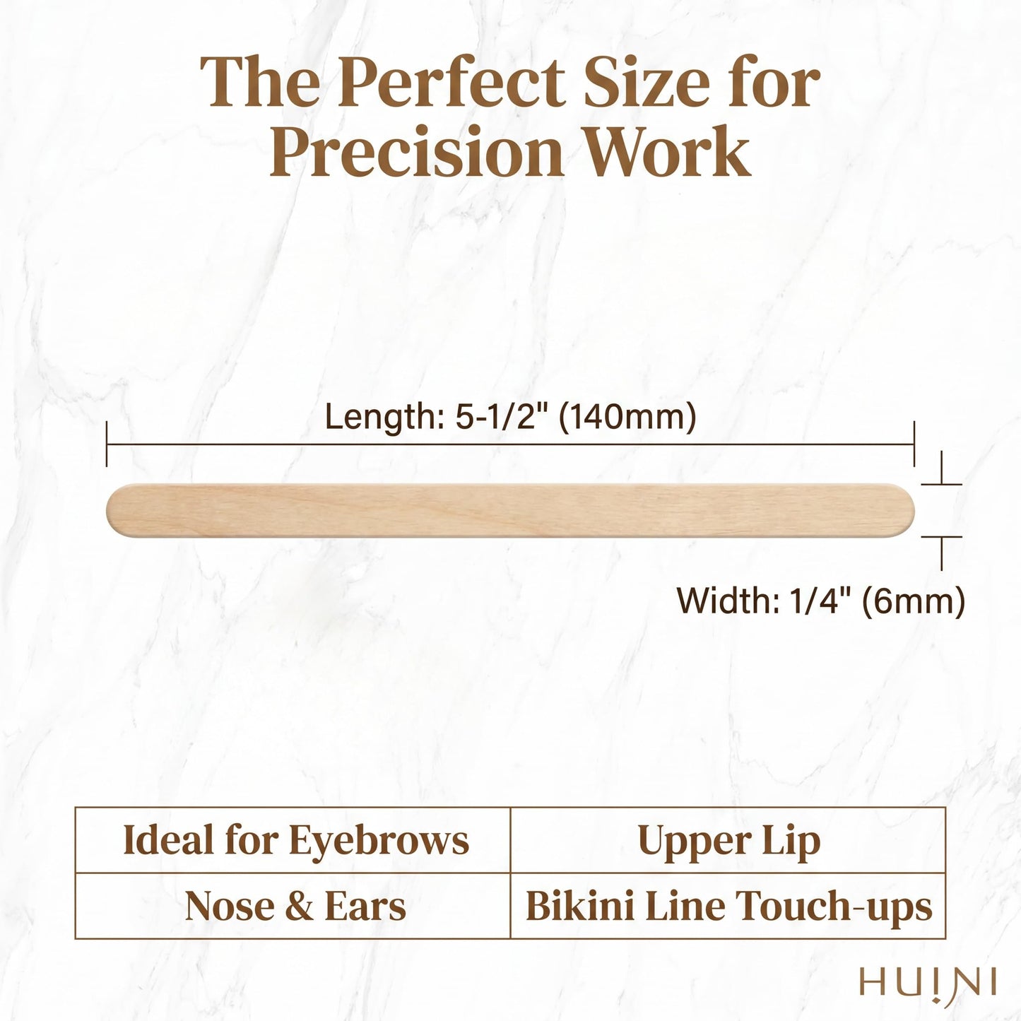 Huini 1000 Ct. Wooden Waxing Applicators Sticks for Face & Eyebrows Wax Spatula Hair Removal Beauty and Personal Care HUINI