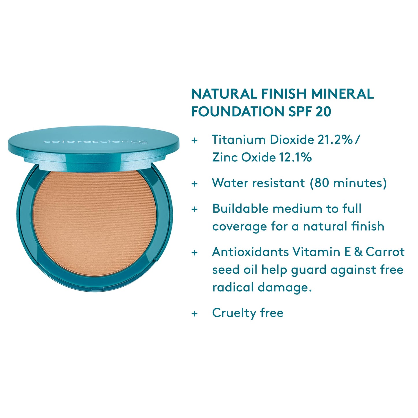 Colorescience Natural Finish Pressed Foundation SPF 20, Light Beige Beauty & Personal Care Colorescience