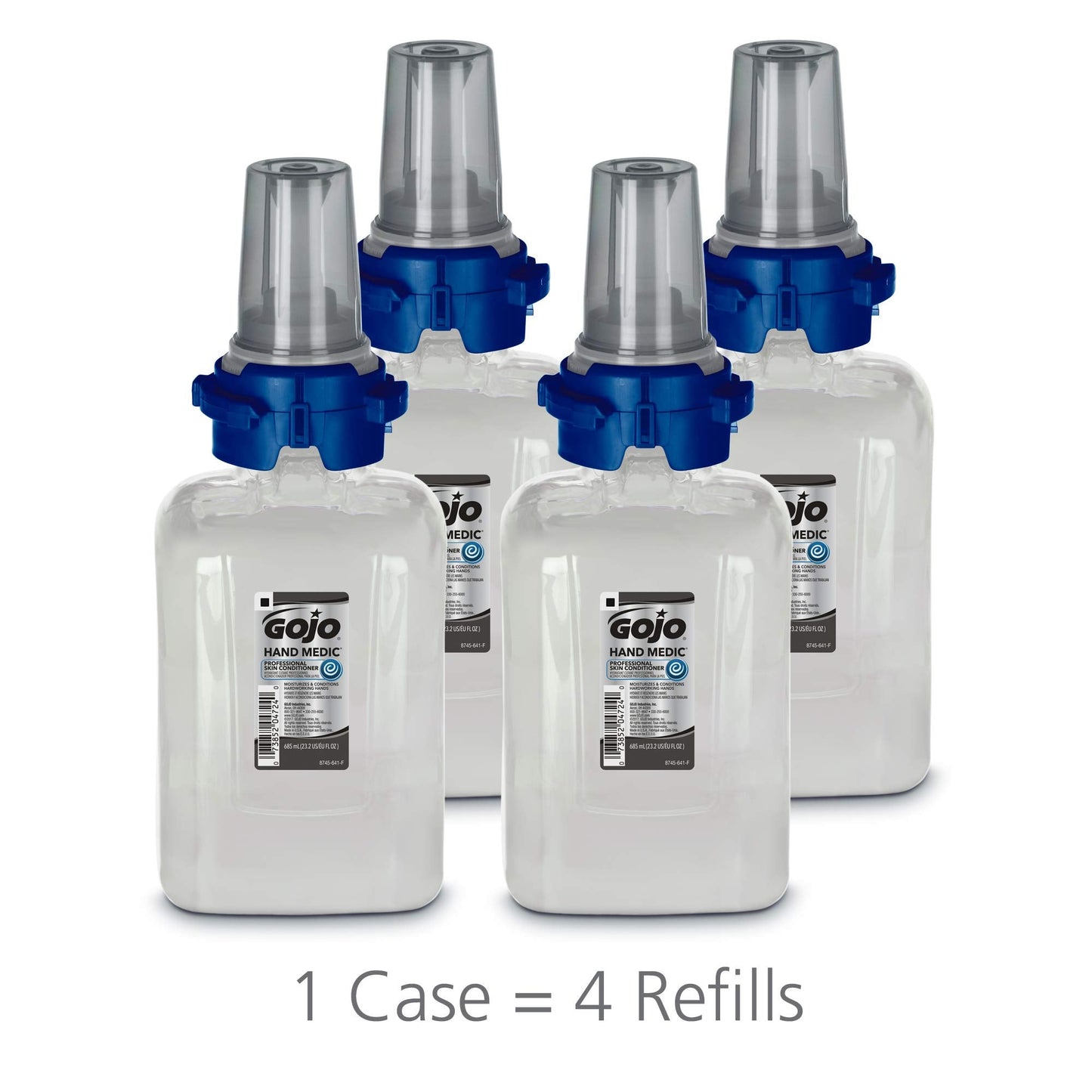 GOJO HAND MEDIC Professional Skin Conditioner for Industrial Environments, Fragrance Free, 685 mL Conditioner Refill ADX-7 Dispenser (Pack of 4) Beauty & Personal Care GOJO