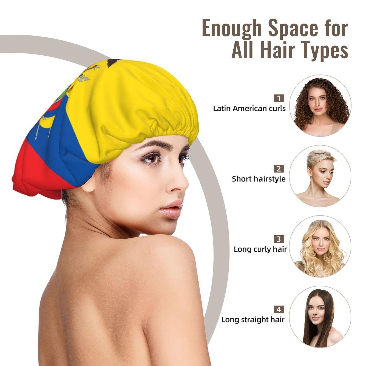 XZDLXJ Flag of Ecuador Satin Sleep Cap for Adults - Hair Protection and Comfort Black Beauty and Personal Care XZDLXJ