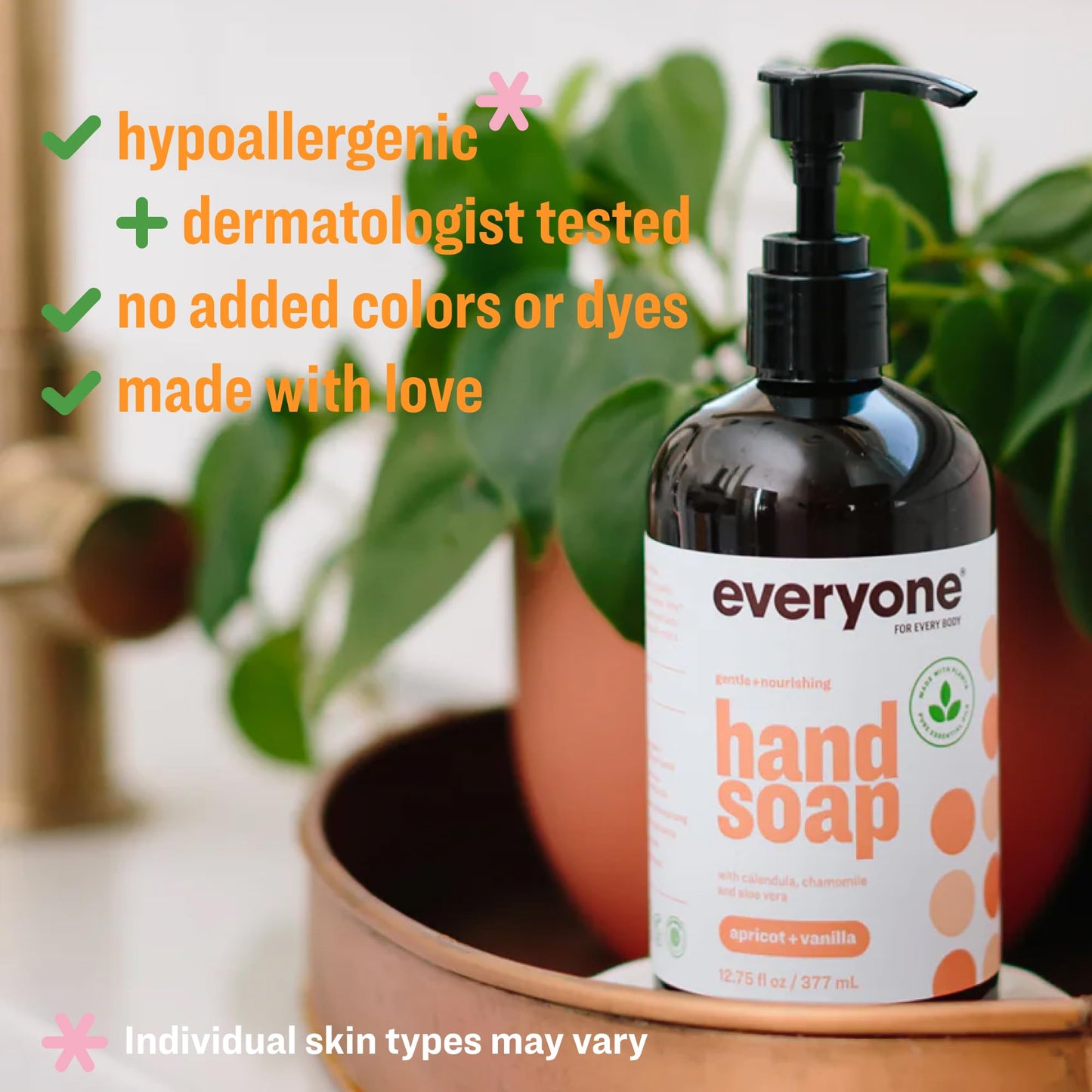Everyone Liquid Hand Soap, 12.75 Ounce (Pack of 3), Apricot and Vanilla, Plant-Based Cleanser with Pure Essential Oils Beauty & Personal Care everyone for every body