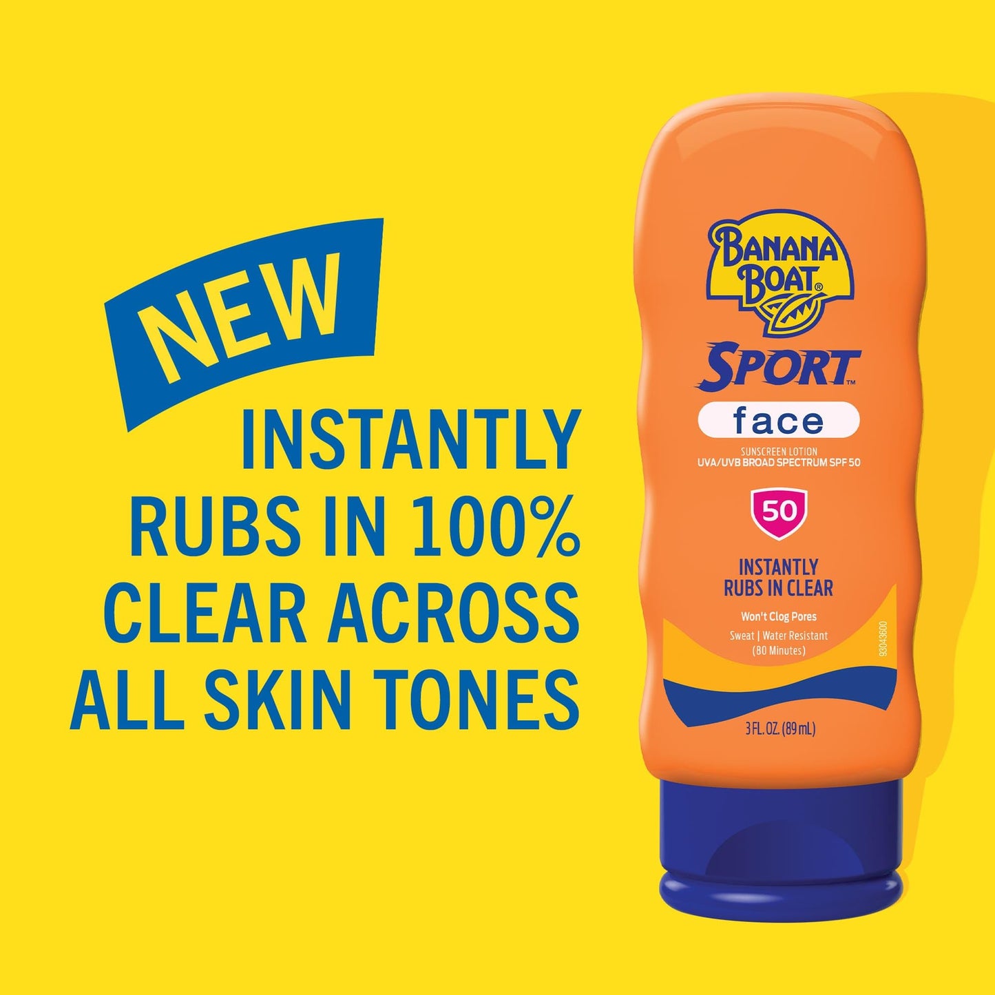 Banana Boat Sport Sunscreen for Face, SPF 50, 3Fl Oz, Banana Boat Sunscreen SPF 50, Travel Size, Sunblock, Mini Sunscreen for Dry Skin Face, 3Fl Oz Beauty & Personal Care Banana Boat