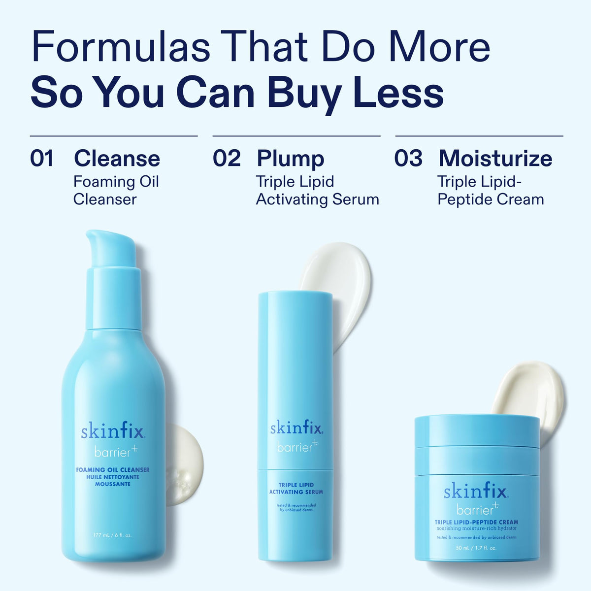 Skinfix Triple Lipid-Peptide Cream Mini 0.5oz – Rich Moisturizer for Dry, Sensitive Skin, Hydrating, Non-Comedogenic, Vegan & Fragrance-Free Beauty & Personal Care Skinfix