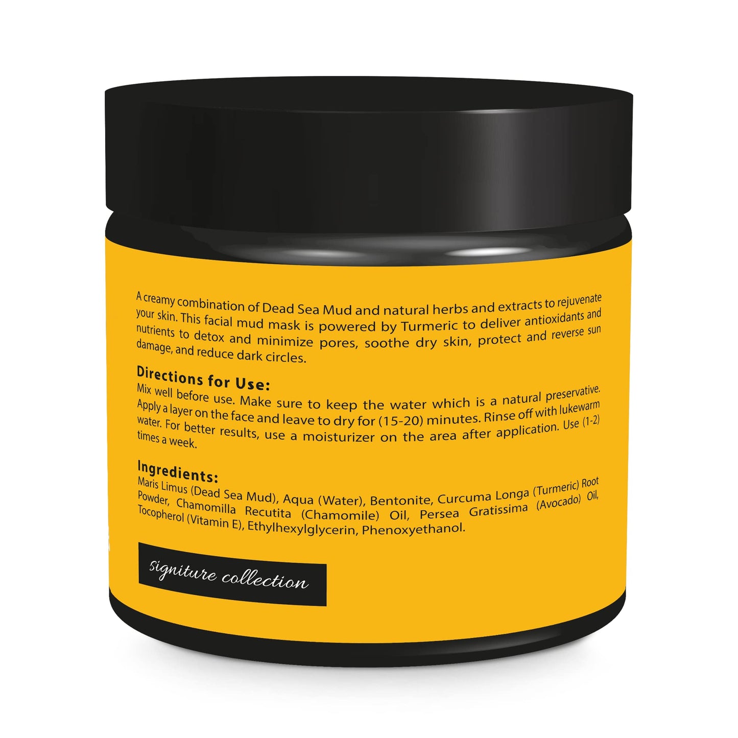 All Natural & Authentic TURMERIC CHAMOMILE Rejuvenating Facial MUD MASK with Dead Sea Salt Minerals - Invigorates - Paraben Free - Not Tested Beauty & Personal Care Reveal Naturals