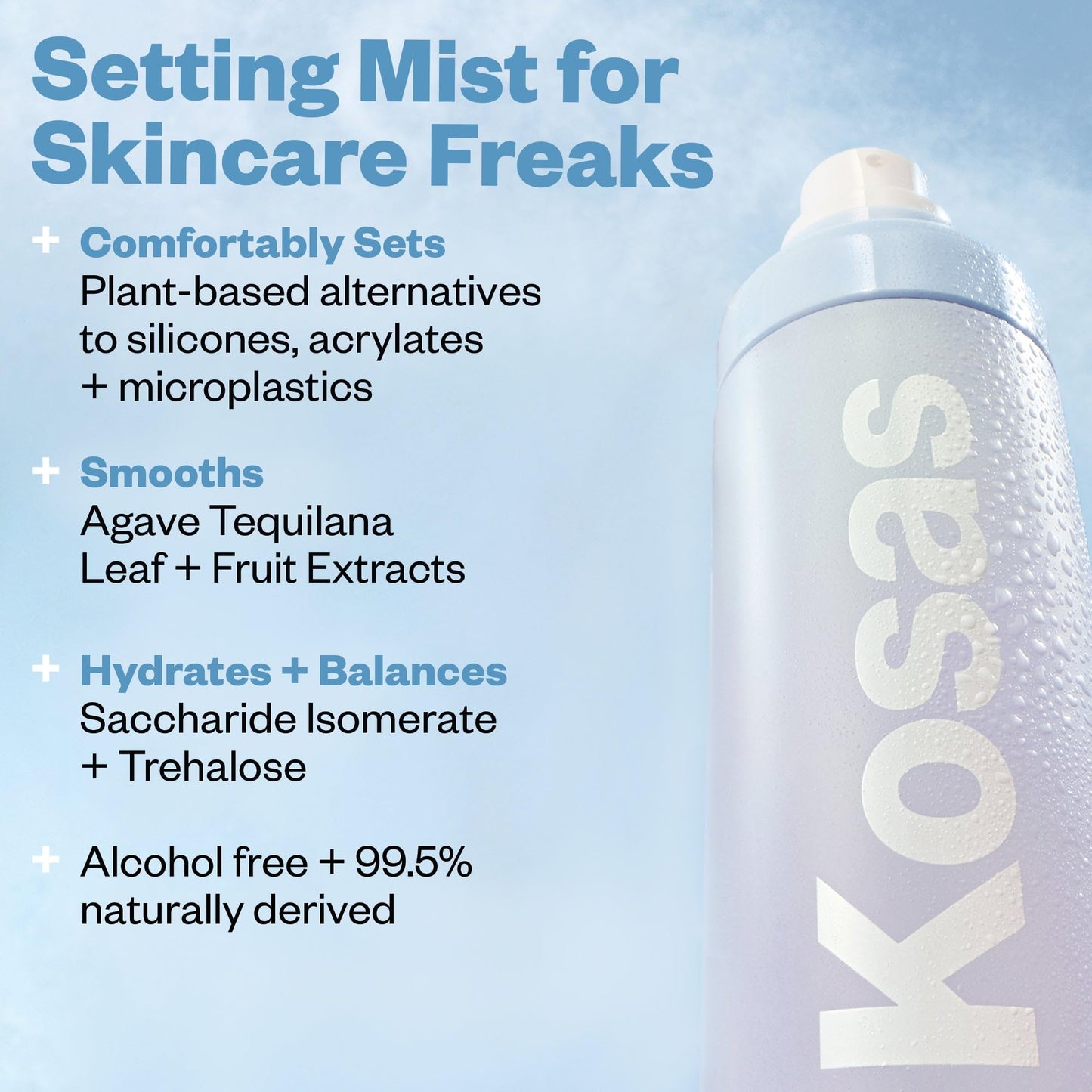 Kosas Cloud Set Airy Setting Spray,+ Smoothing Mist - Hydrating Makeup Spray, Alcohol Free, Oil Free, 12-Hour Hold, Minimizes Appearance Beauty & Personal Care Kosas