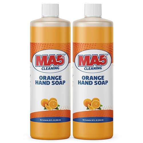 MA5x Cleaning Orange Liquid Hand Soap | General Purpose Hand Cleaner with Orange Extract | 32oz Bottle | Pack of 2 Beauty & Personal Care MA5x CLEANING SUPPLIES