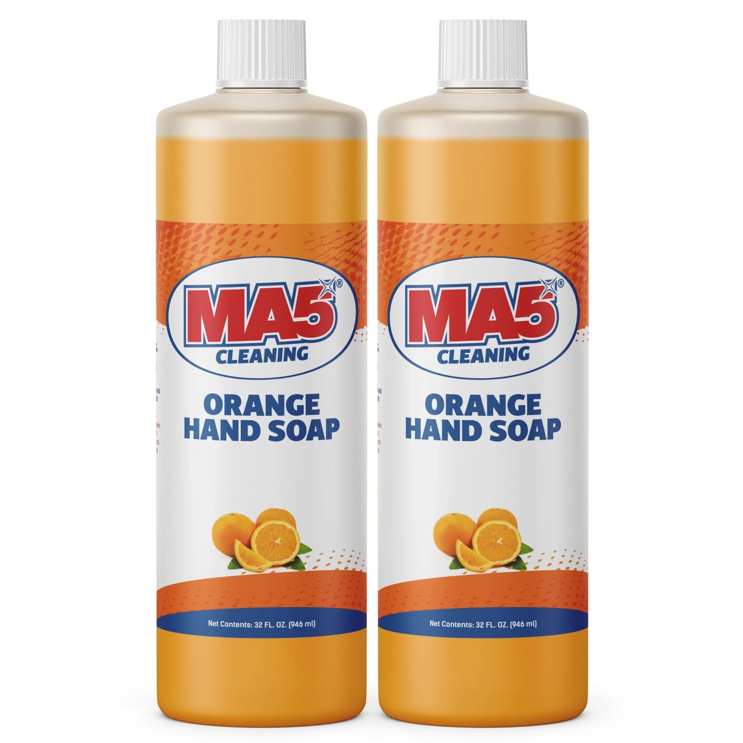 MA5x Cleaning Orange Liquid Hand Soap | General Purpose Hand Cleaner with Orange Extract | 32oz Bottle | Pack of 2 Beauty & Personal Care MA5x CLEANING SUPPLIES