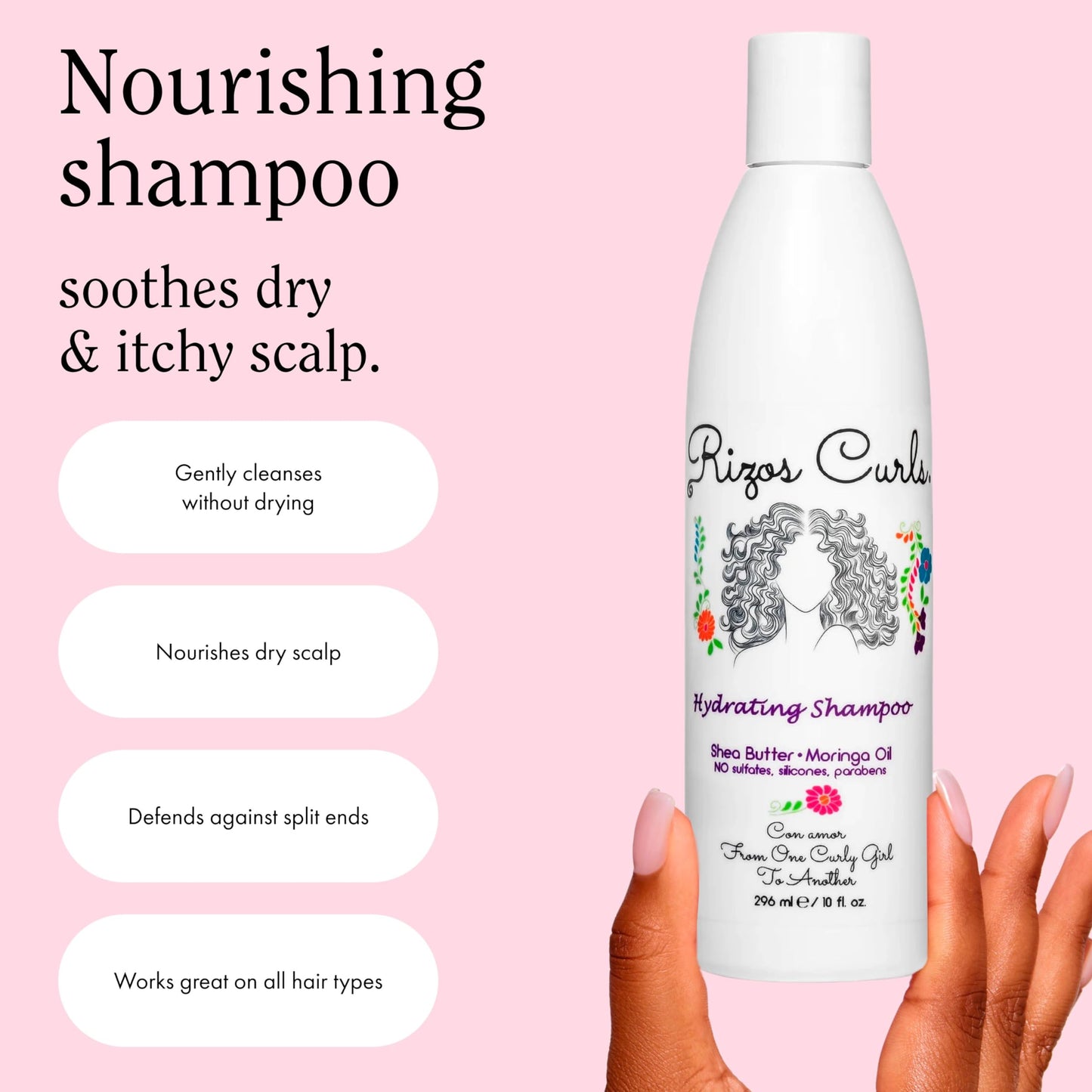 Rizos Curls Wash Day Bundle - Hydrating Shampoo & Deep Conditioner Set with Shea Butter for Every Curl Pattern 1a-4c - Gently Cleanses, Moisturizes Beauty & Personal Care Rizos Curls