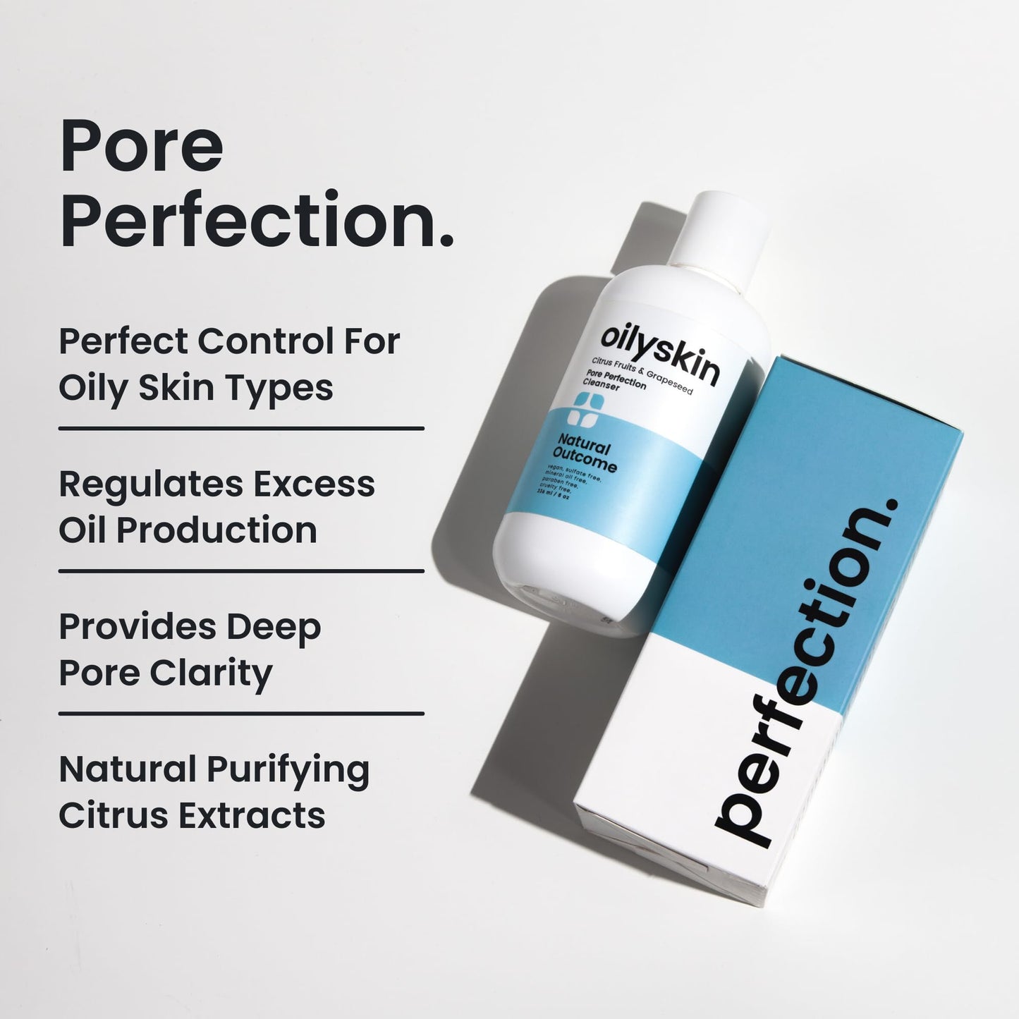 natural outcome Oily Skin Cleanser | Oil Control Daily Face Wash | Pore Hydrating Non-Greasy Cleansing Gel with Purifying Citrus Extracts for Oily Beauty & Personal Care natural outcome