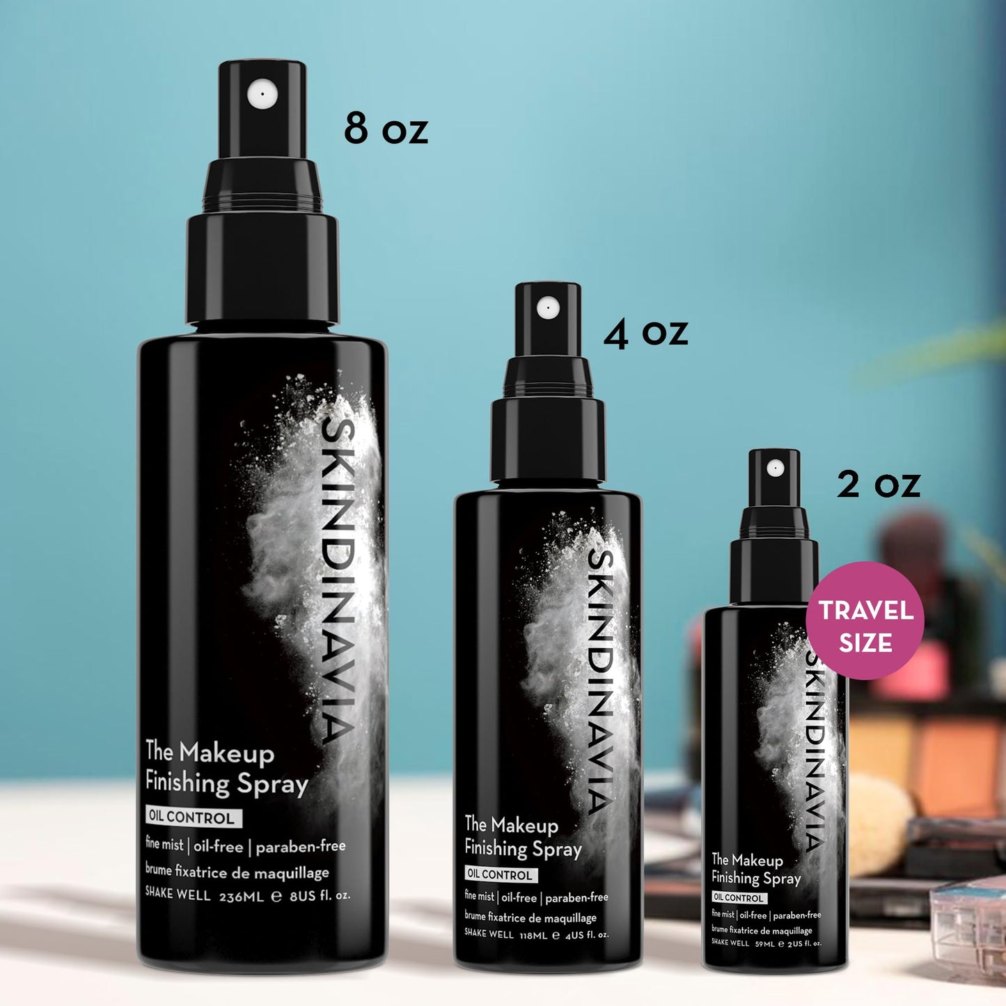 Skindinavia The Makeup Finishing Spray, Oil Control Makeup Setting Spray, All-Day Wear, Long-Lasting Up to 16+ Hours, Heat-Resistant & Waterproof Beauty & Personal Care SKINDINAVIA