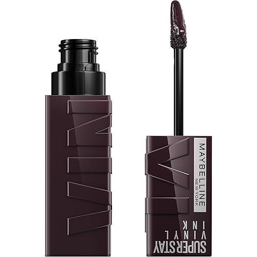Maybelline Super Stay Vinyl Ink Longwear No-Budge Liquid Lipcolor Makeup, Highly Pigmented Color and Instant Shine, Charged, Brown Lipstick, 0.14 fl Beauty & Personal Care MAYBELLINE