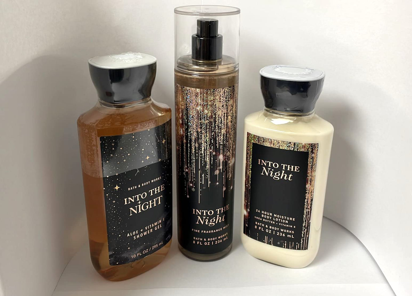 Into the Night - 3 pc Bundle - Daily Trio - Shower Gel, Fine Fragrance Mist & Super Smooth Body Lotion Beauty & Personal Care Susicit