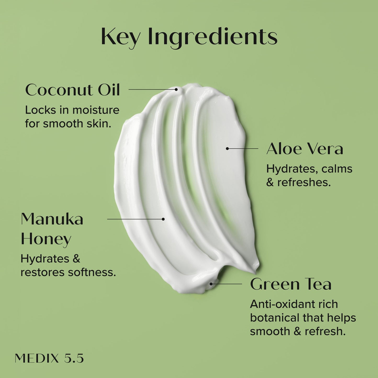MEDIX 5.5 Coconut Oil Lotion W/ Manuka Honey Cream Skin Care Face Moisturizer & Body Cream | Firming Coconut Oil For Skin Minimizes Look Of Dry Skin Beauty & Personal Care Medix 5.5