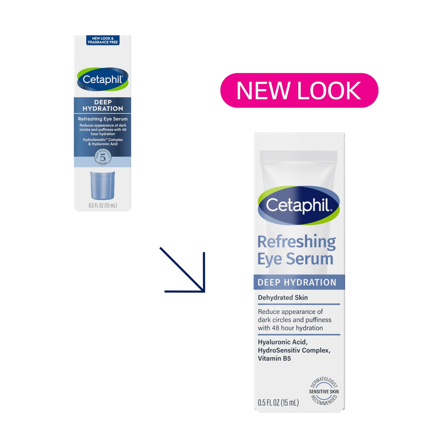 CETAPHIL Deep Hydration Refreshing Eye Serum, 0.5 fl oz, 48Hr Hydrating Under Eye Cream to Reduce the Appearance of Dark Circles, With Hyaluronic Beauty & Personal Care Cetaphil