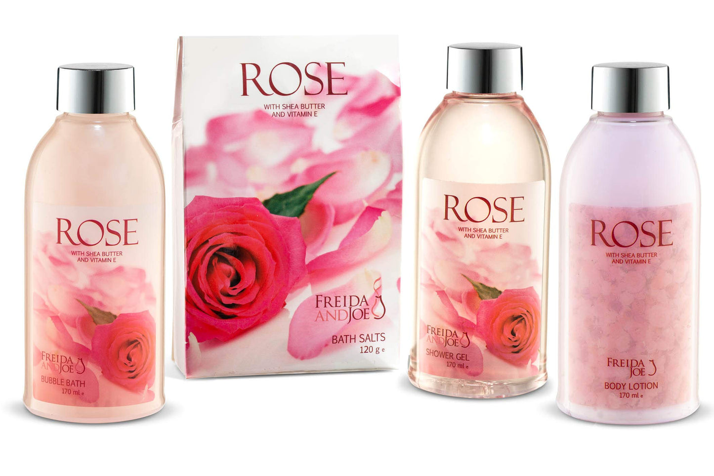 Heart Pink Rose Spa Bath and Body Gift Basket for Women with Shower Gel, Bubble Bath and Body lotion and Bath Salt Bath Gift Set - Mother's Day Gift Beauty and Personal Care Freida and Joe
