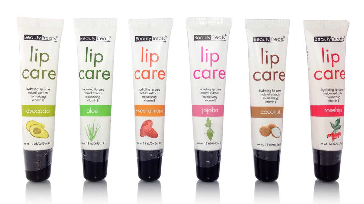 Beauty Treats Hydrating Lip Care with Natural Extracts and Moisturizing Vitamin E set of 6 Flavors Beauty & Personal Care Beauty Treats