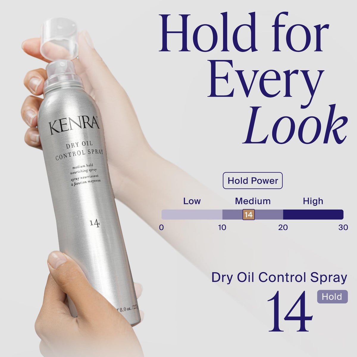 Kenra Professional Dry Oil Control Spray 14 | Medium Hold | Nourishing Spray | Frizz Control Hairspray | All Hair Types | 8 oz