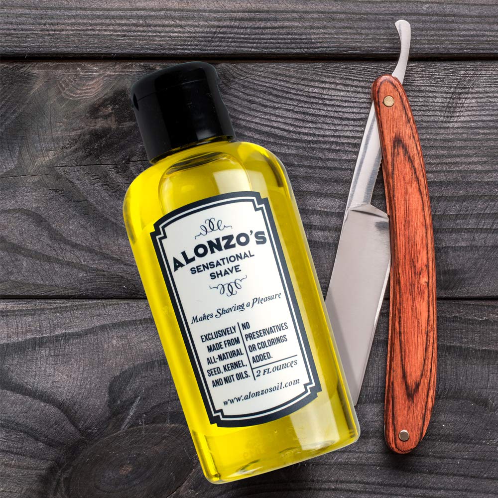 Alonzo's Sensational Shave - Shaving Oil for Men (1-Pack, 2 Oz Bottle) All-Natural Pre-Shave & After Shave Oil for Face and Body - Moisturizes & Calms Beauty and Personal Care ALONZO'S SENSATIONAL SHAVE