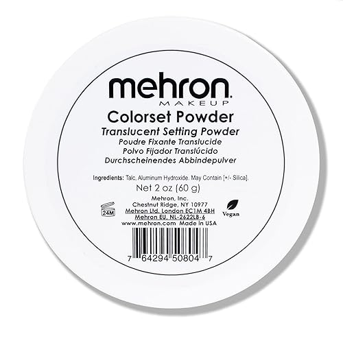 Mehron Makeup Colorset Powder | Translucent Setting Powder | Special Effects, Halloween, & Film 2 oz (60 g) Beauty & Personal Care Mehron