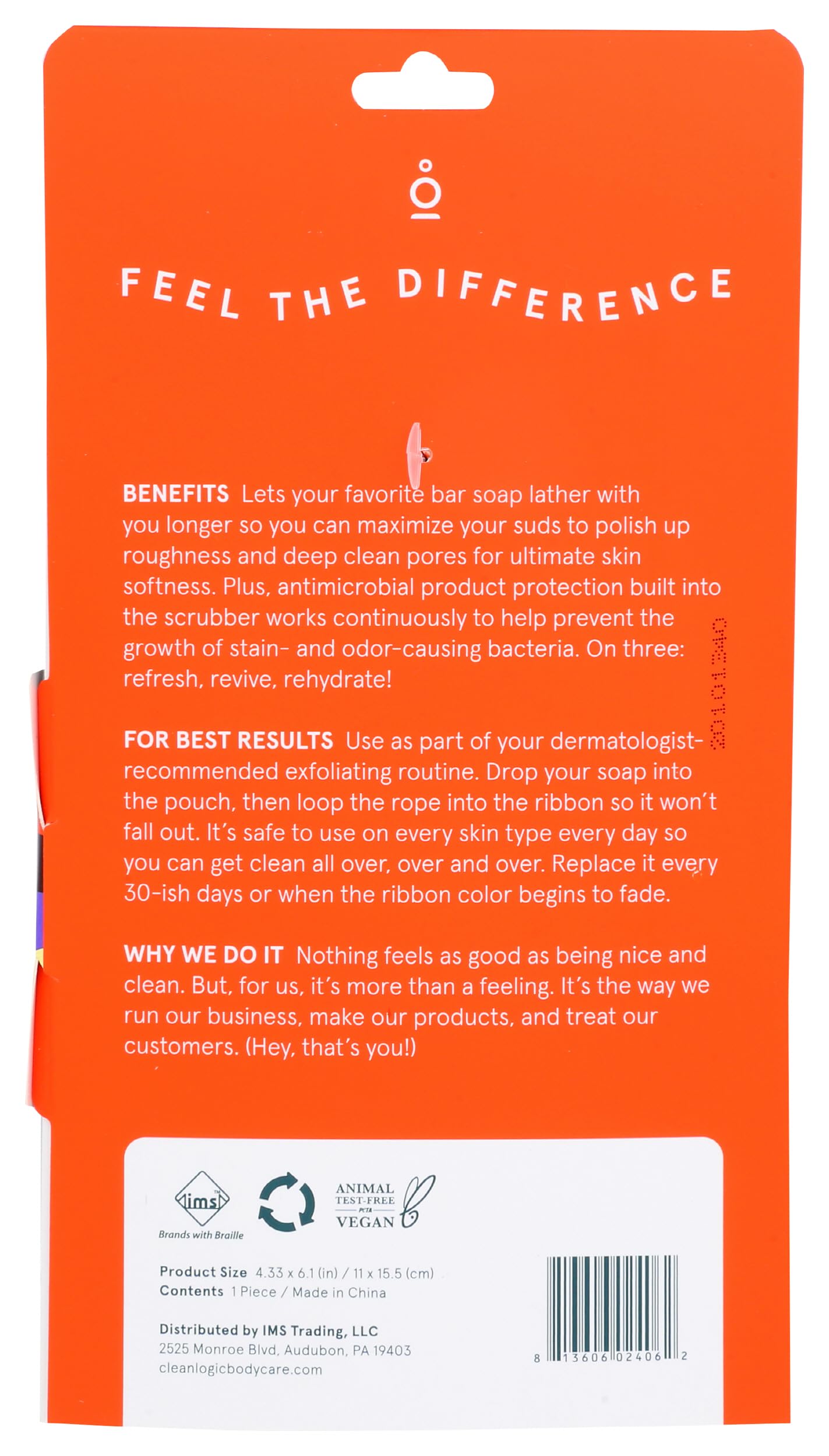 CleanLogic Sport Exfoliating Soap Saver, Certified Organic, 1 Each (Pack of 6) Beauty & Personal Care Cleanlogic