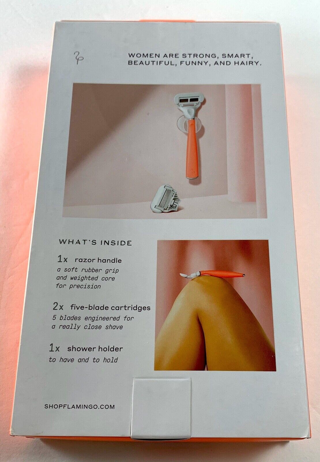 Flamingo 5-Blade German Razors for Women - 1 Razor Handle + 1 5 Blade Refills - Pomelo &.Silver Beauty and Personal Care N NATNATURA HEALTH & BEAUTY