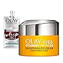 Olay Vitamin C + Peptide 24 Eye Cream, Fragrance-Free, 0.5 oz + Whip Face Moisturizer Travel/Trial Size Gift Set Beauty & Personal Care Olay