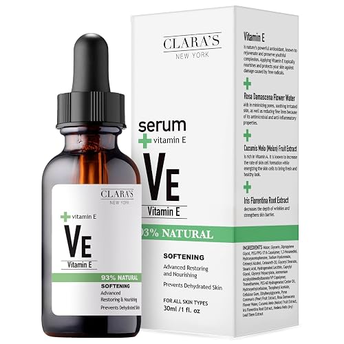 CLARA'S NEW YORK | Softening Vitamin E Facial Serum | Protecting Skin Barrier, Smoothing, Restoring and Nourishing | Non-greasy, Lightweight Formular Beauty & Personal Care CLARA'S NEW YORK