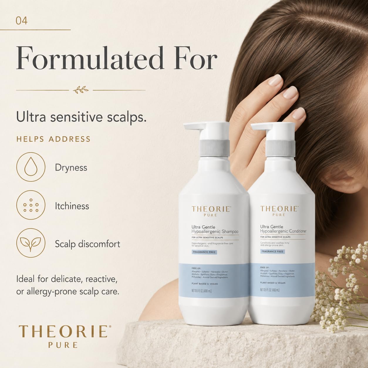 THEORIE 400 mL Shampoo & Conditioner Collection (THEORIE Sage Collection Hair Care Sets (Tea Tree & Ginger 400mL Shampoo & Conditioner Set)) Beauty & Personal Care Theorie