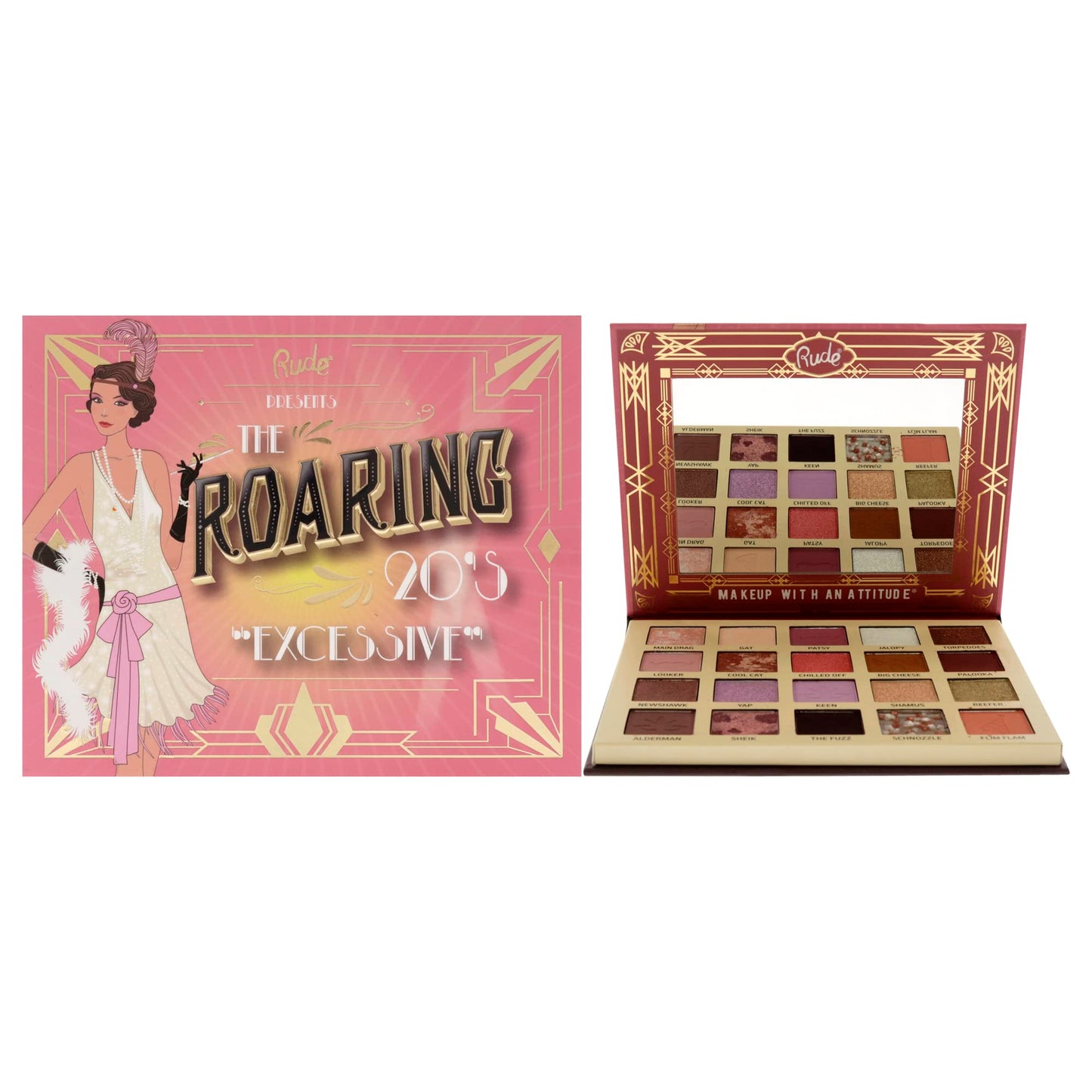 Rude Cosmetics The Roaring 20s Eyeshadow Palette - Excessive Eye Shadow Women 0.84 oz Beauty & Personal Care RUDE