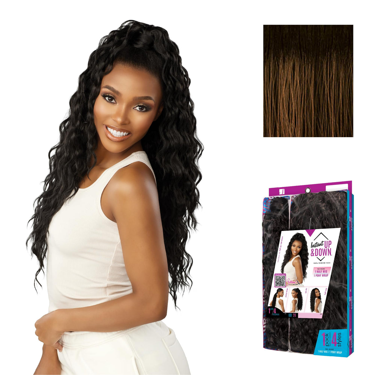 Sensationnel Instant Updown Halfwig Pony-Iud 28, TH2/30