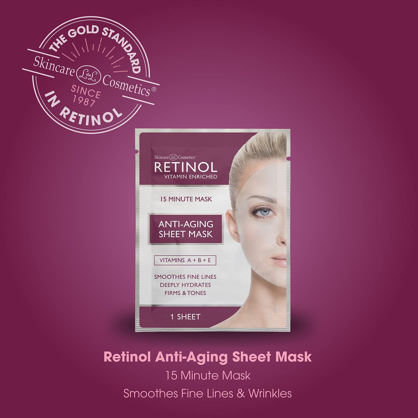 LIVAURA Retinol Anti-Aging Sheet Mask - Hydrating Vitamin-Enriched 15 Minute Treatment With Collagen Firms Face - Exfoliates for Improvement In Tone Beauty & Personal Care Retinol
