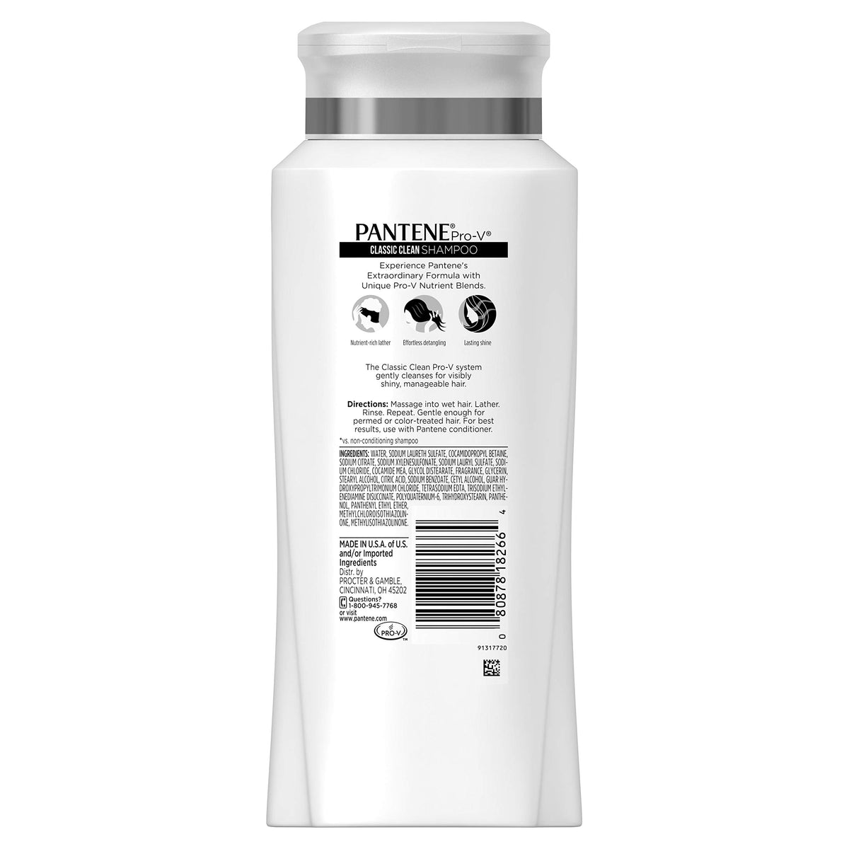 Pantene Pro-V Classic Clean Shampoo, 20.1 Fl Oz, 20.100000000000001 Fl Oz Beauty & Personal Care Pantene