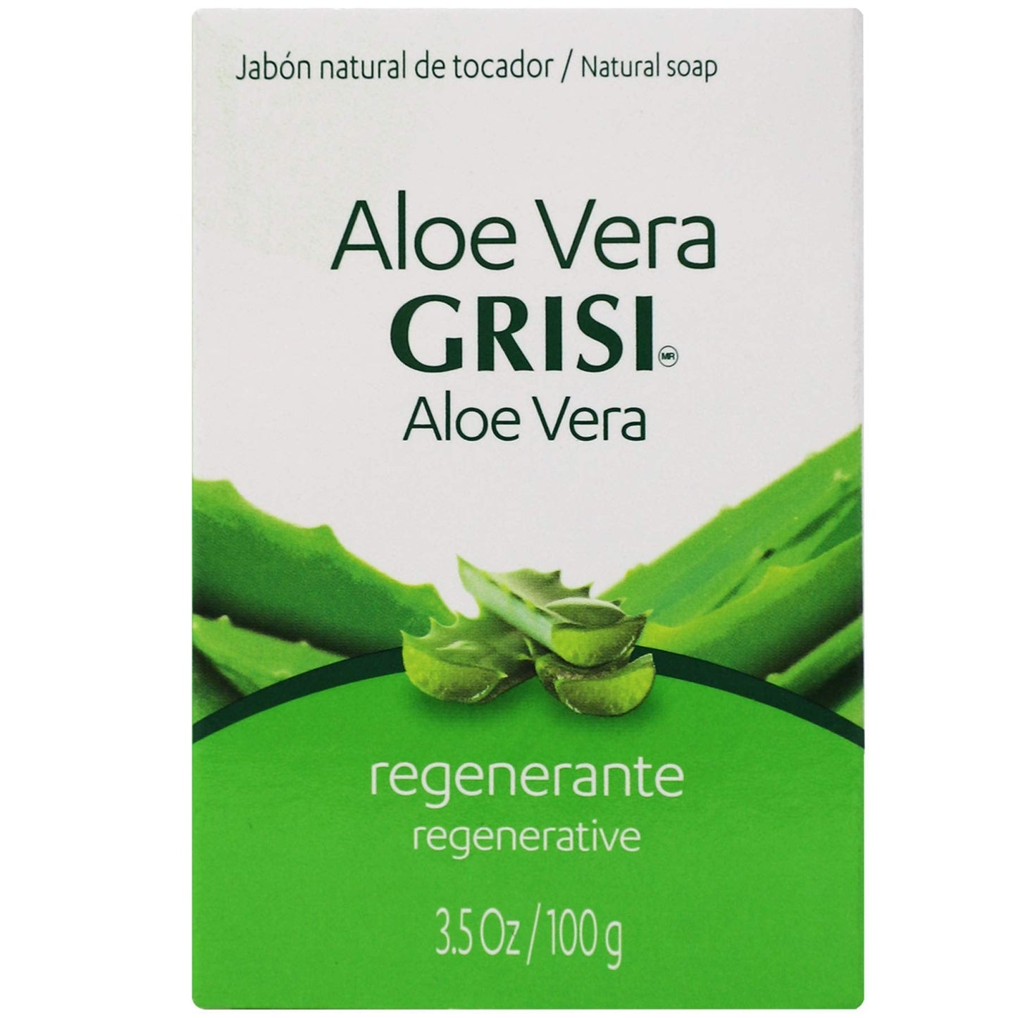 6pk - Aloe Vera Soap - Jabon de Sávila - Grisi (3.5 Oz. X 6 Units) Beauty & Personal Care Grisi