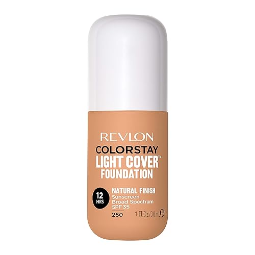 Revlon ColorStay Light Cover Liquid Foundation, Hydrating Longwear Weightless Makeup with SPF 35, Light-Medium Coverage for Blemish, Dark Spots Beauty & Personal Care REVLON
