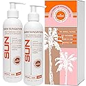 Sun Laboratories By Giesee Dark Sunsation Self-Tanning Lotion for - 2 Pack 8 oz | Ultra Dark Tanning Lotion, Natural Self Tanner, Non-Toxic Tanning Beauty & Personal Care Sun Laboratories by Giesee