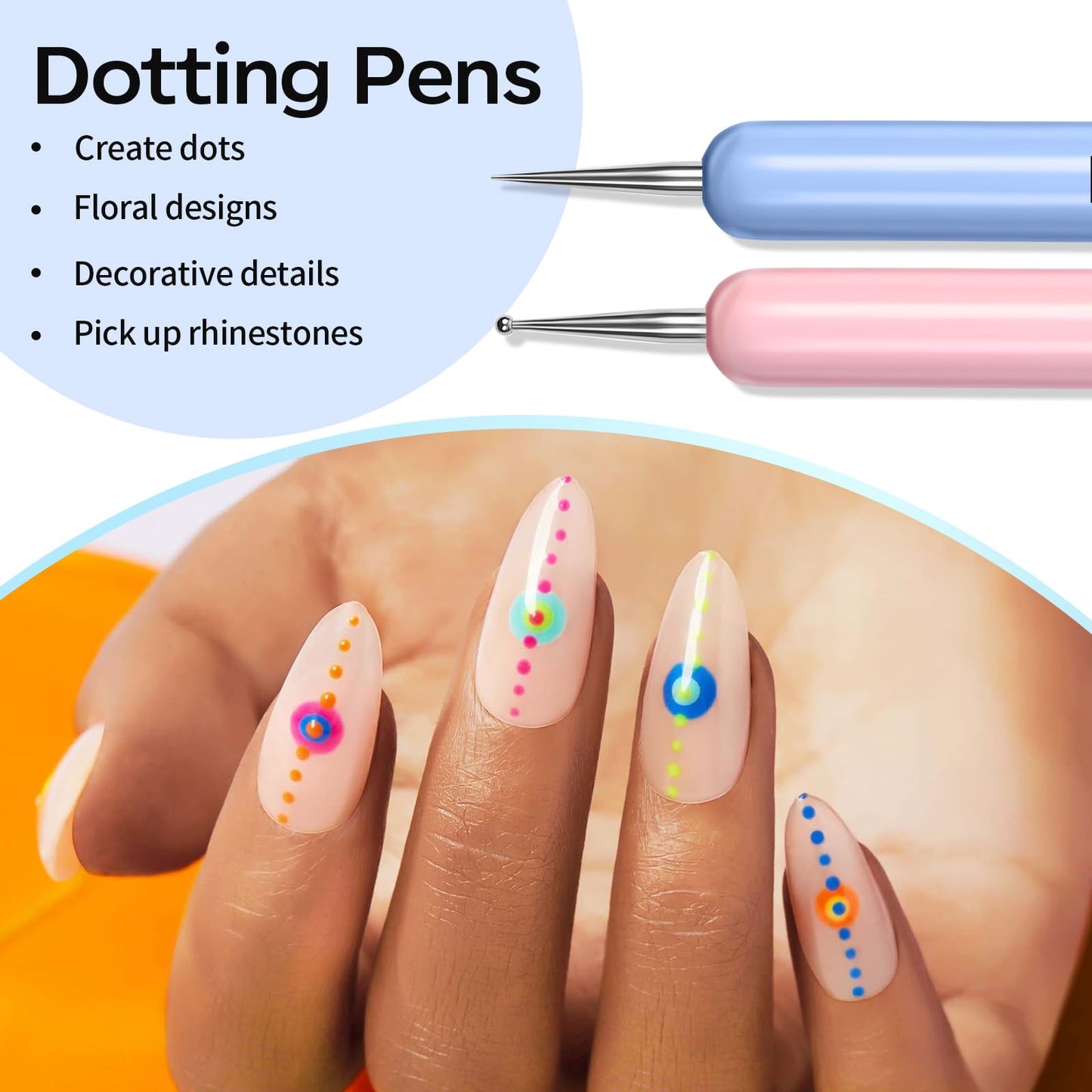 Modelones Nail Art Brushes Set, Nail Brush kit Gel Polish, Extension Gel, Liner, Clean up, Carving, Apex Building, Dotting Pens Professional Tools Beauty & Personal Care modelones