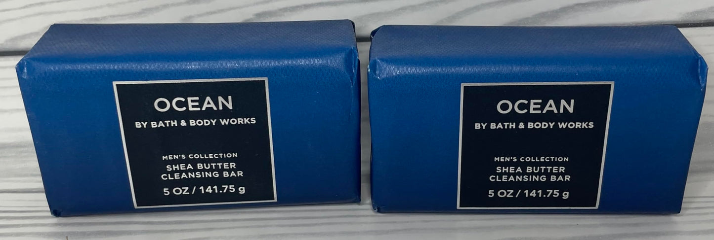 Bath and Body Works Ocean Shea Butter Cleansing Bar Soap 4.2 oz Each Pack of 2 Beauty & Personal Care Bath & Body Works