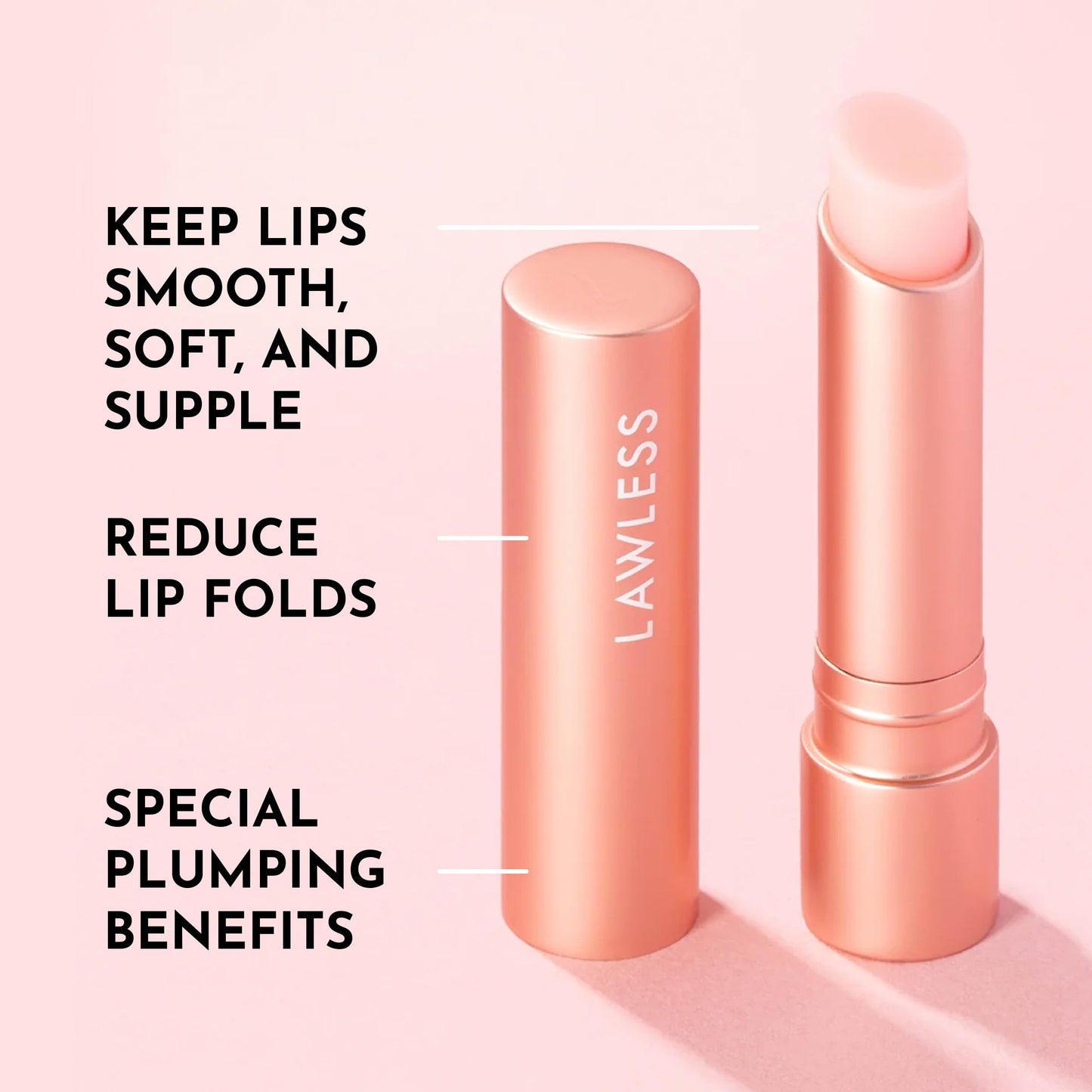 LAWLESS Women's Forget the Filler Lip Plumping Line Smoothing Tinted Balm, Pink Marshmallow, 0.09 Ounce Beauty and Personal Care LAWLESS