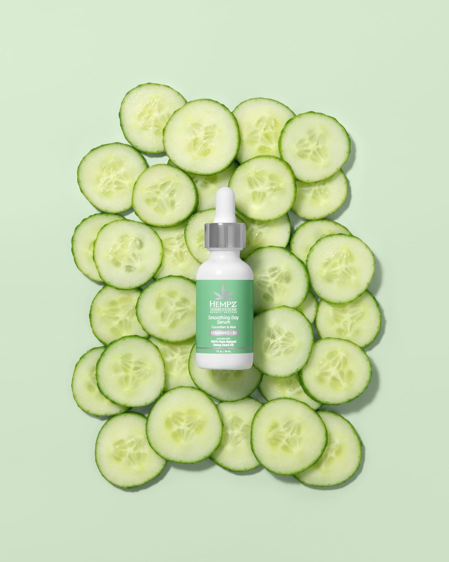 Hempz Cucumber Aloe, Facial Serum, Beauty Actives with Ceramides for dry to normal skin, for men and women, 1oz Beauty & Personal Care Hempz