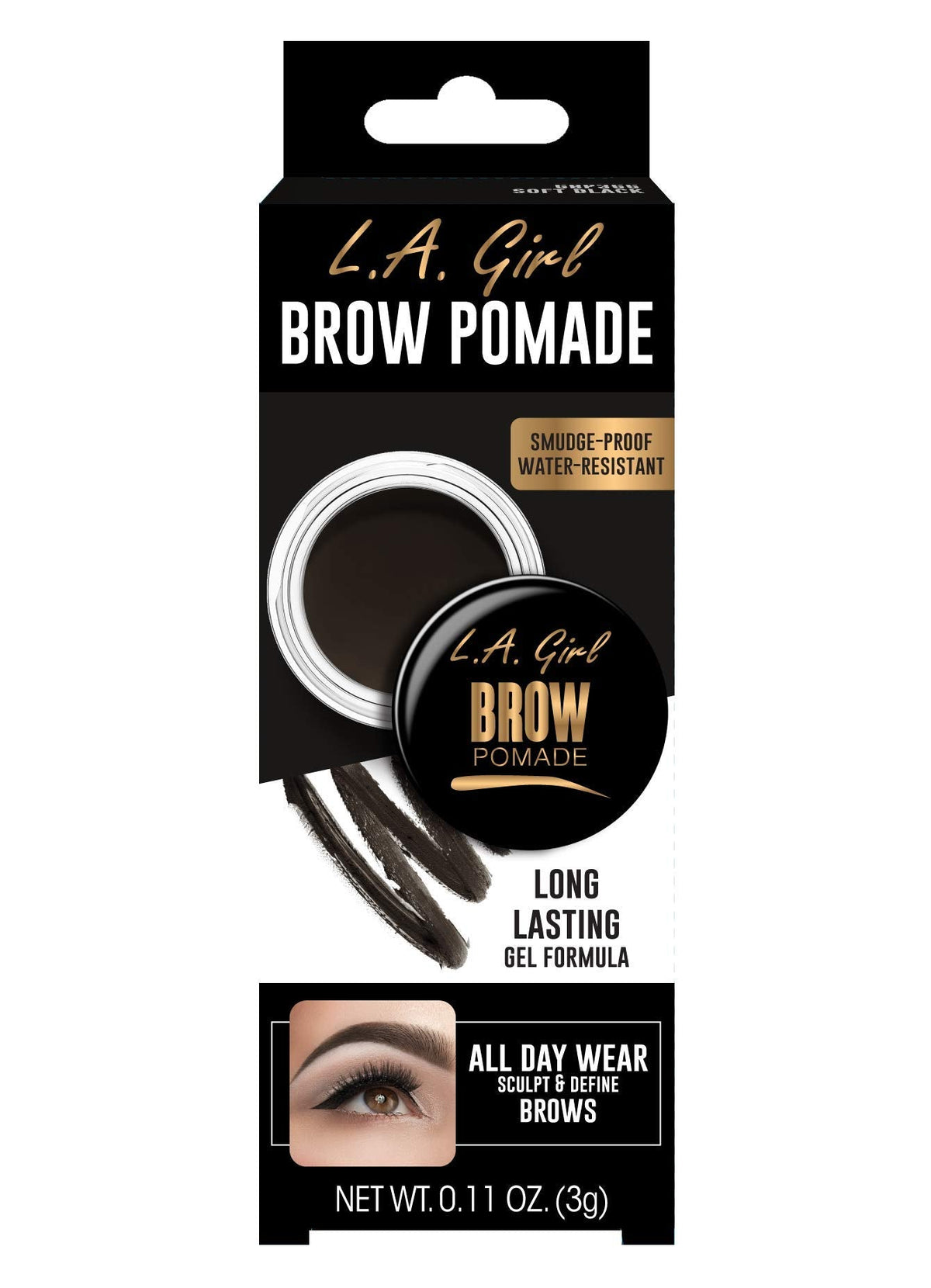 L.A. Girl Brow Pomade, Soft Black GBP366 Beauty & Personal Care L.A. Girl