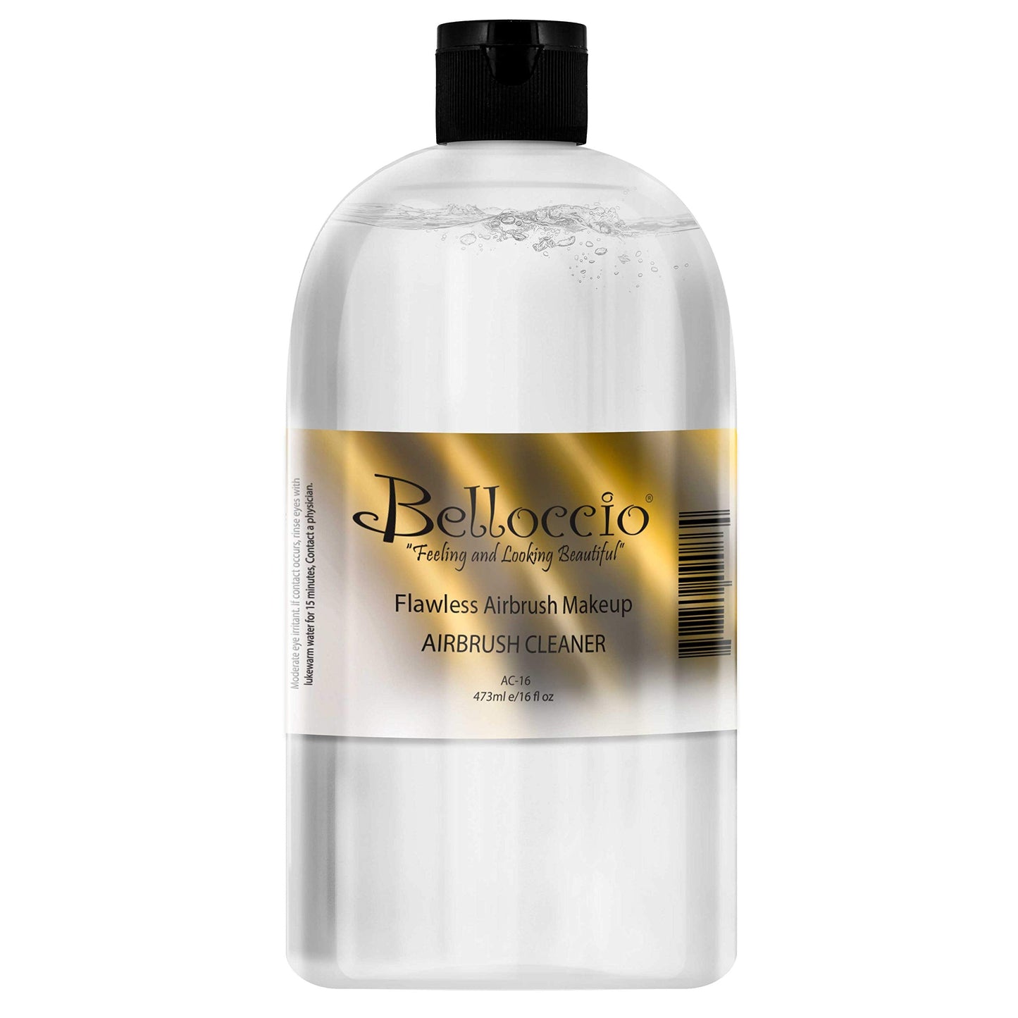 16 Ounce Bottle of Belloccio Makeup Airbrush Cleaner - Fast Acting Cleaning Solution, Quickly Cleans Flushes Out Airbrush Makeup Foundation, Blush Beauty & Personal Care Belloccio