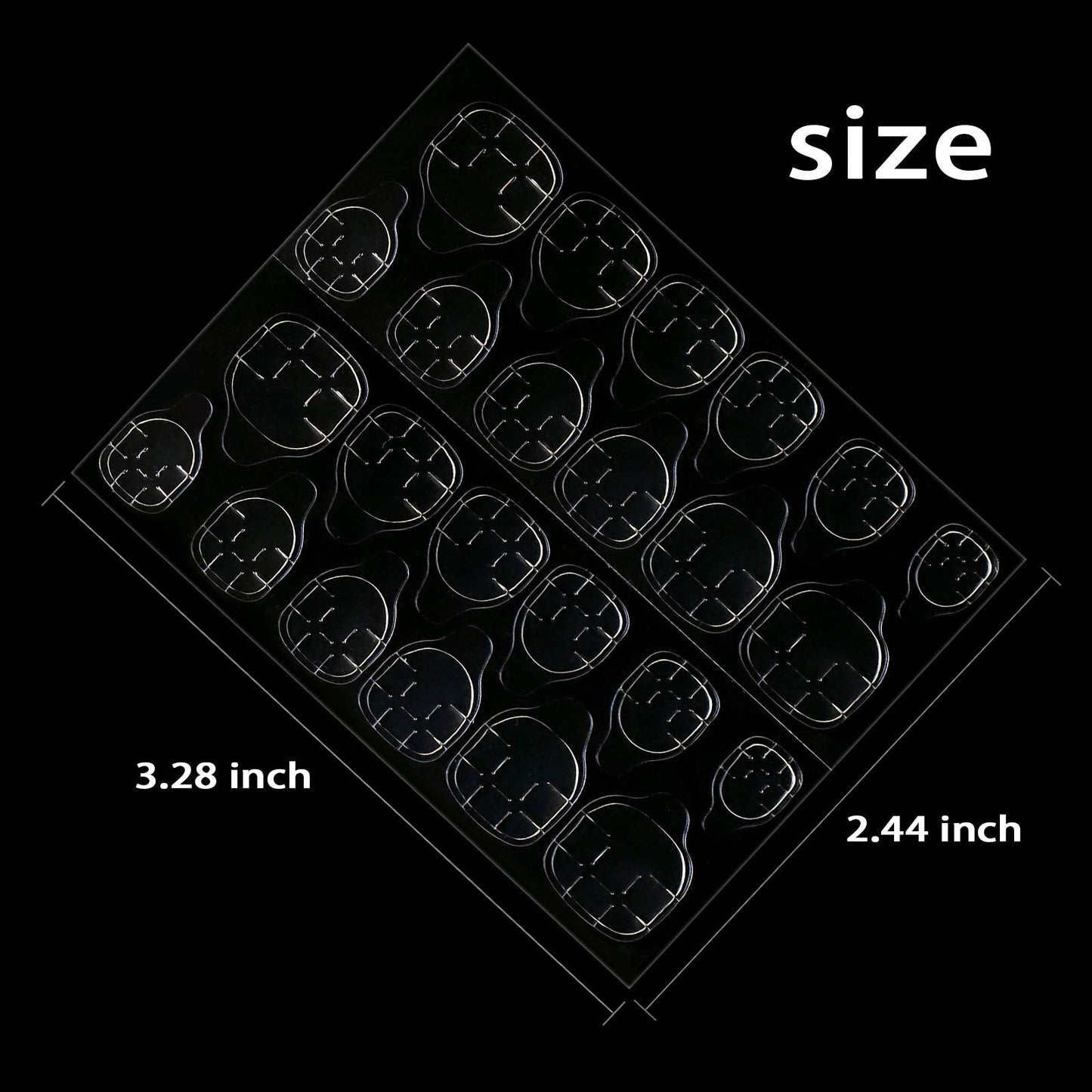 Allstarry 1200pcs (50 Sheets) Adhesive Tabs Ultrathin Waterproof Breathable Double-Sided Jelly Nail Sticker Super Sticky False Nail Glue Sticker Beauty & Personal Care Allstarry