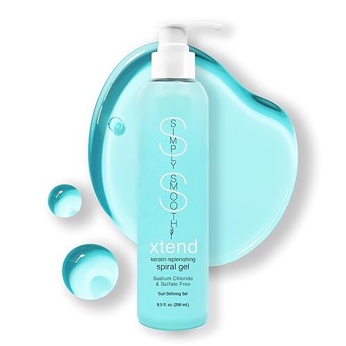 SIMPLY SMOOTH Xtend Keratin Replenishing Spiral Gel | Lightweight Curl Defining Gel | Define Curls, Add Bounce & Tame Frizz | Non Flaking Formula & No Beauty & Personal Care SIMPLY SMOOTH