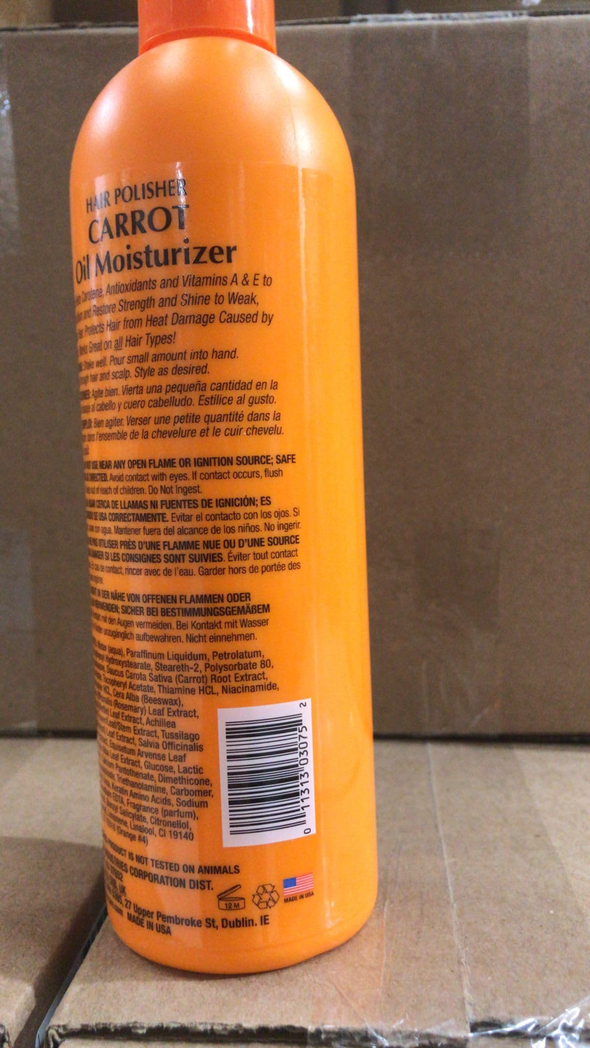 Fantasia Hair Polisher Carrot Growth Oil Moisturizer, 12 oz (Pack of 5) Beauty & Personal Care Fantasia