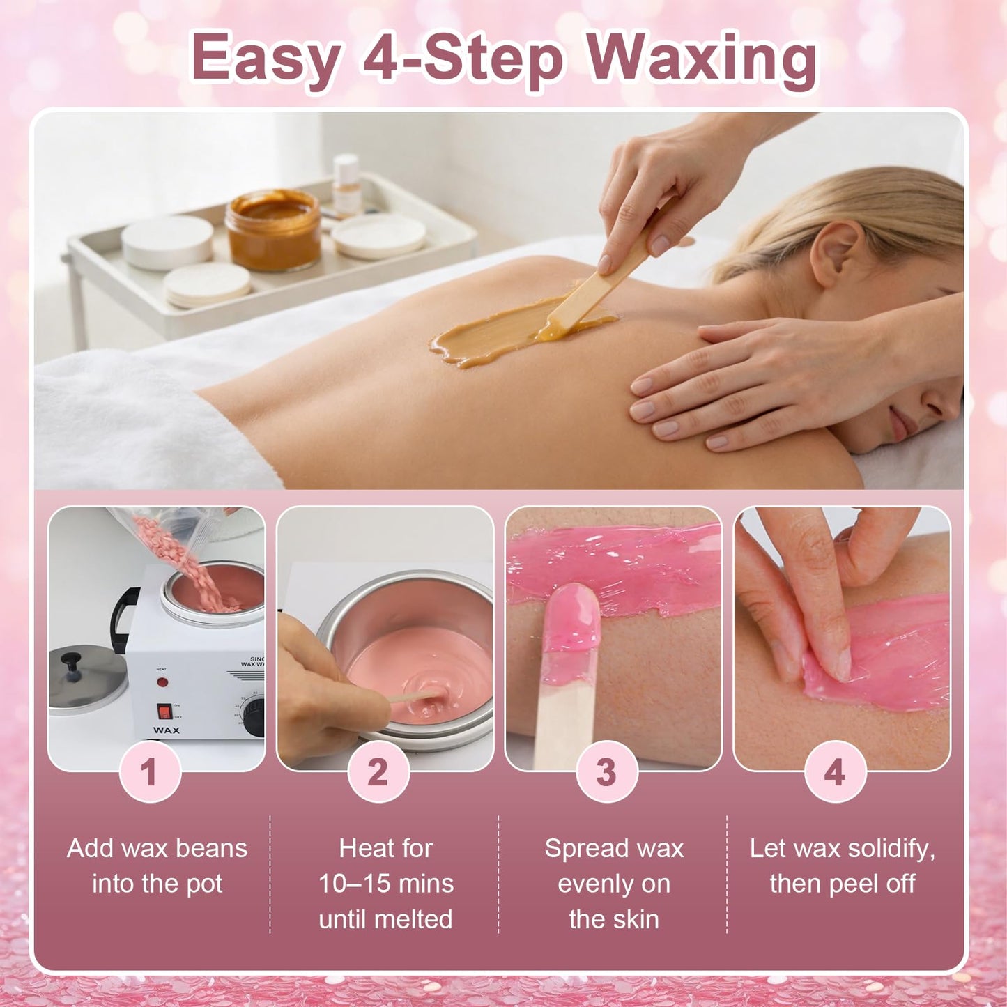 Podoy Wax Warmer for Hair Removal, Professional Single Wax Warmer Pot Melter Heater with Adjustable Temperature Set, Home Spa & Salon Electric Waxing Beauty and Personal Care Podoy
