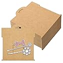 50 Pcs Hair Clip Display Cards 4.75 x 5.25 Inch Kraft Hair Bow Holder Cards Brown Bow Display Rectangular Clip Collecting Cardboard for Barrettes Beauty & Personal Care Geyee